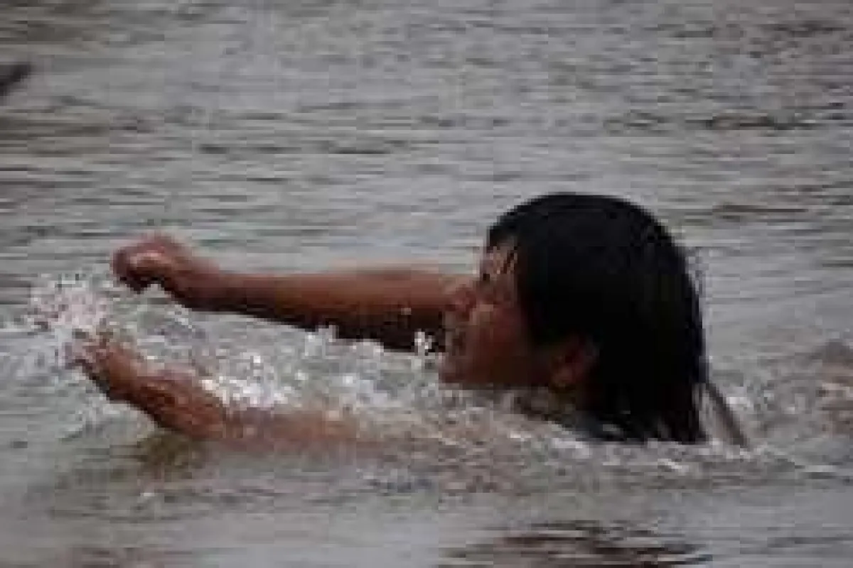 Die Angriffe haben die Guarani dazu gezwungen, einen gefährlichen Flußübergang aus einem schmalen Seil zu bauen © MPF/Survival