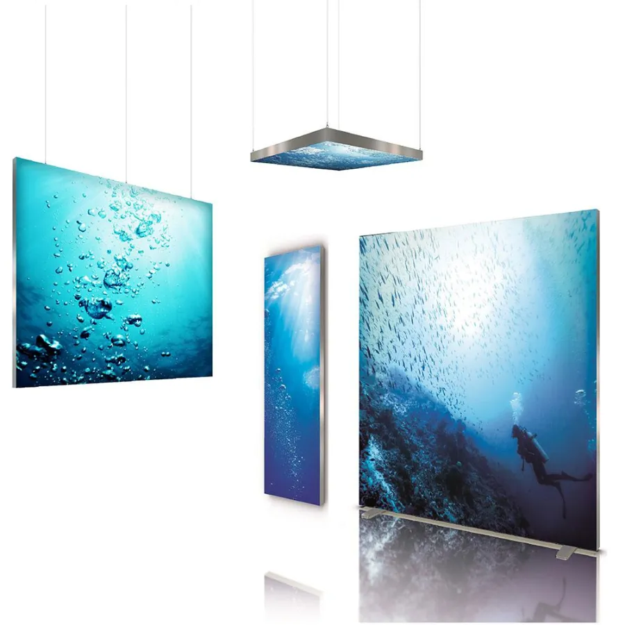 Mit diesem textilen Rahmendisplay punkten Sie am PoS