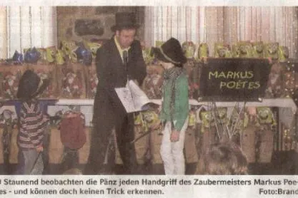 MARKUS POÉTES - ZAUBERER FÜR KINDER - UNTERSTÜTZT DEN VEREIN "ALLES FÜR ANDERE E.V." Bild: MARKUS POÉTES - ZAUBERER FÜR KINDER - UNTERSTÜTZT DEN VEREIN "ALLES FÜR ANDERE E.V."