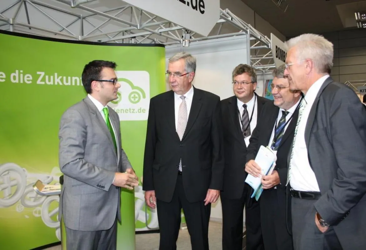 (v.l.) Andreas Pfeiffer, Ernst Burgbacher, Andreas M. Reinhardt, Ludwig Karg, Winfried Kretschmann