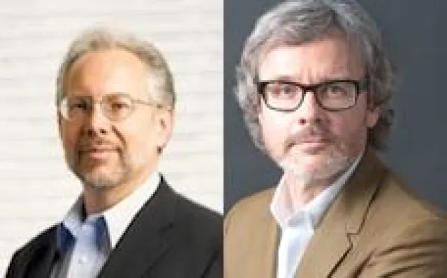 Dr. Jeffrey Liker und Mike Rother sprechen auf dem Best Practice Day der Staufen AG Bild: Dr. Jeffrey Liker und Mike Rother sprechen auf dem Best Practice Day der Staufen AG