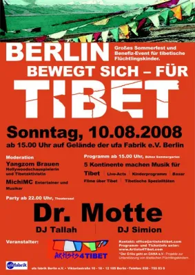 Bild: "Berlin bewegt sich - Für TIBET" - Großes Benefiz-Sommerfest & Party für Tibet