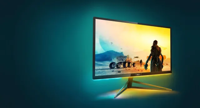Bild: Philips Momentum Gaming-Monitor mit 4K-UHD-Display und Ambiglow: Eine ganz neues Niveau der Immersion