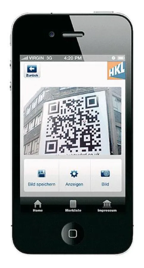 Mit dem integrierten QR-Reader der HKL App werden alle Produktinfos direkt online anzeigt.