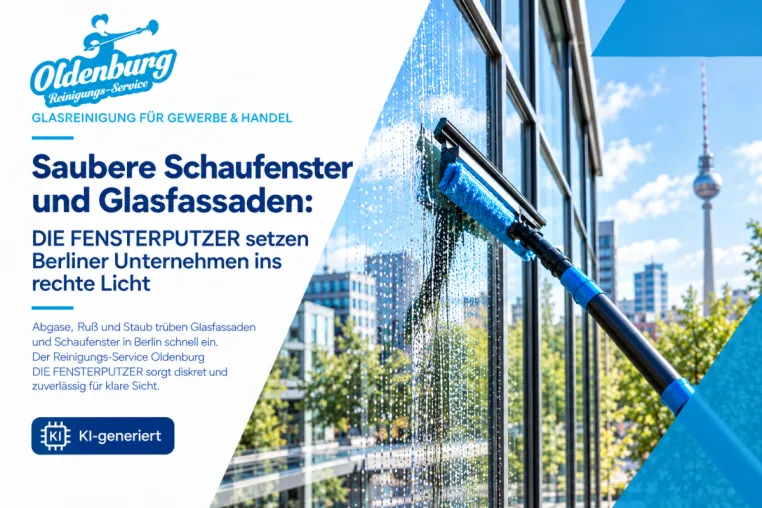 Bild: Saubere Schaufenster und Glasfassaden: DIE FENSTERPUTZER setzen Berliner Unternehmen ins rechte Licht