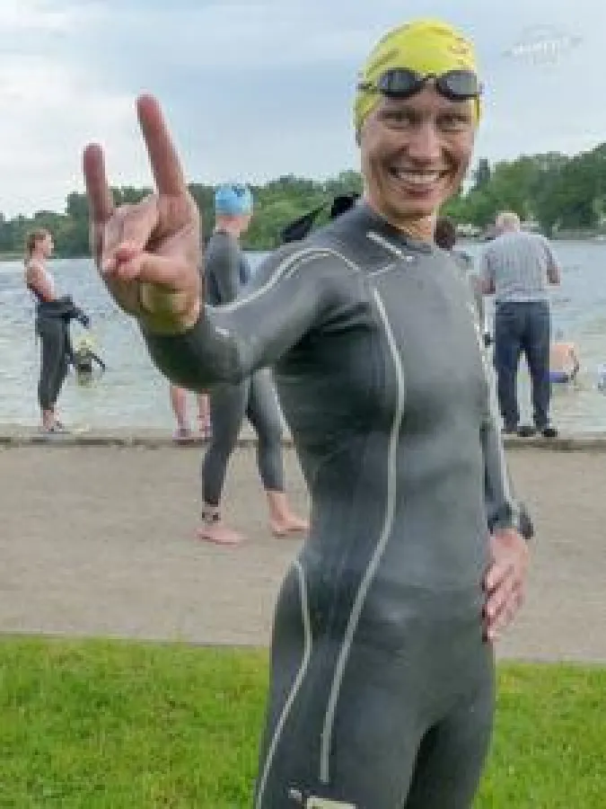 Mareile Hertel (33), deutsche Extremathletin als Novizin über die Triathlon-Sprintdistanz