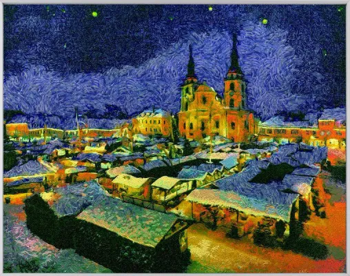Bild: Starry Nights am Weihnachtshimmel – Neue Kunstwerke im Stile Vincent van Goghs
