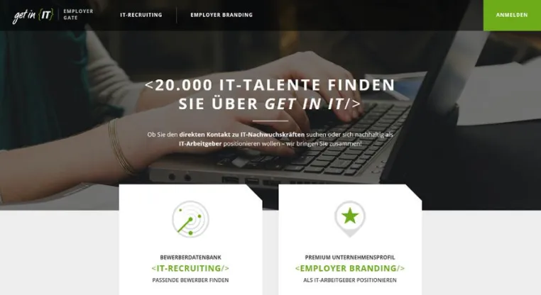 IT-Recruiting rethought: "get in IT" bringt Arbeitgeber und IT-Talente zusammen Bild: IT-Recruiting rethought: "get in IT" bringt Arbeitgeber und IT-Talente zusammen