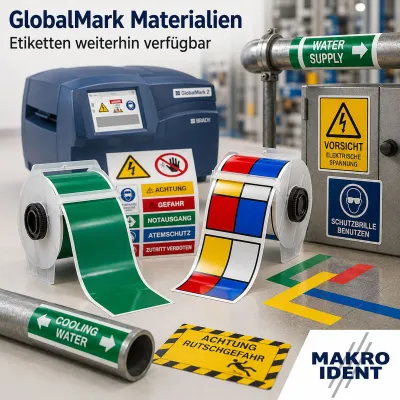 Bild: Brady GlobalMark im Einsatz? Materialien weiterhin erhältlich bei MAKRO IDENT