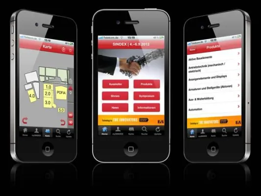 Bild: Aktuelle Infos und News der Schweizer Messe für Technologie mobil abrufen