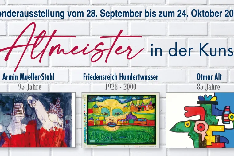Bild: Altmeister in der Kunst: Armin Mueller-Stahl | Friedensreich Hundertwasser | Otmar Alt