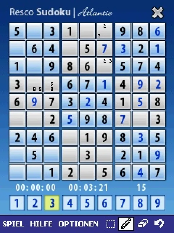 Resco Sudoku auf dem Pocket PC