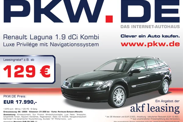 PKW.DE mit bundesweiter Plakatkampagne Bild: PKW.DE mit bundesweiter Plakatkampagne