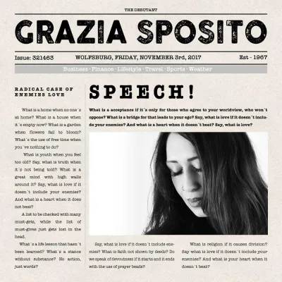 Bild: Grazia Sposito veröffentlicht ihre Debüt-Single „Speech“