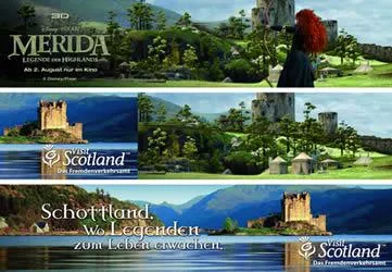 Bild: G2 setzt neue Kampagne zum Start von Disney/Pixars „Merida – Legende der Highlands“ für VisitScotland um