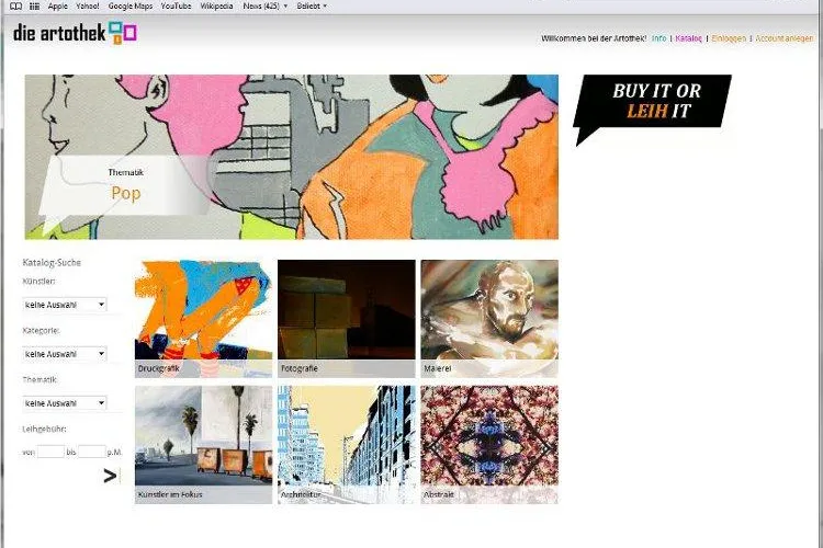 Bild: Der OWNER-LESS Trend erfasst die Kunst: dieartothek.de