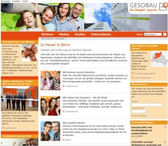 Bild: Breites Informationsangebot über Berliner Norden