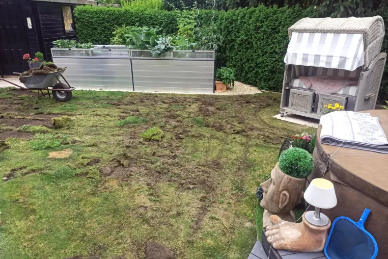 Bild: A-Z Garten- und Landschaftspflege: Verlegung vom Fertigrasen auch im Herbst möglich