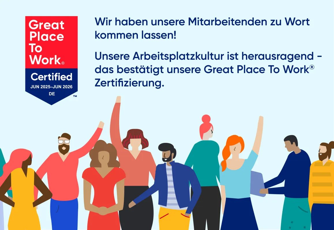 Great Place to Work bestätigt: xSuite ist ein attraktiver Arbeitgeber. (© Great Place to Work)