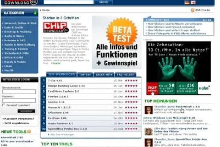 Bild: Deutschlands größtes Download-Portal europaweit online mit InterRed