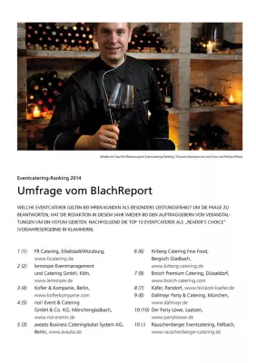 Bild: noi! Event & Catering auf Platz 4 der leistungsstärksten Eventcaterer Deutschlands gewählt