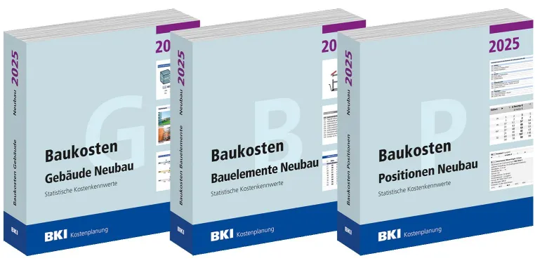 Bild: Neue BKI Baukosten Neubau 2025: Zuverlässige Kostensicherheit für Gebäude, Bauelemente und Positionen 