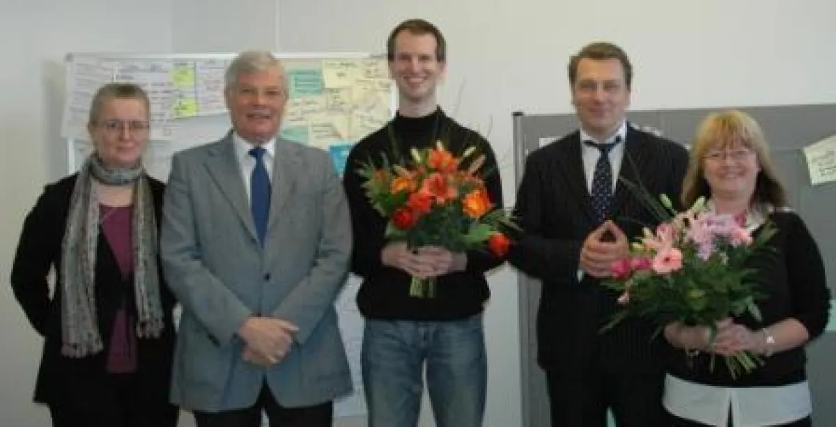 Jubiläum_Birgit Pitzius, Wolfram Seiffert, Roman Büttner, Sascha Blodau, Sabrina Bath