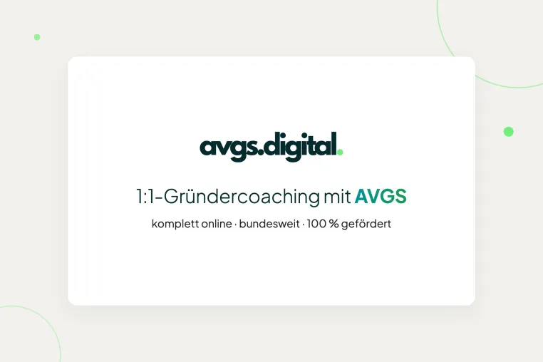 Bild: Digital gründen mit AVGS-Gutschein: avgs.digital bietet 1:1-Gründercoaching komplett online