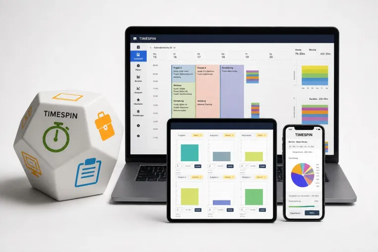 Automatische Zeiterfassung mit dem Würfel: TimeSpin löst das größte Problem haptischer Time-Tracking-Systeme Bild: Automatische Zeiterfassung mit dem Würfel: TimeSpin löst das größte Problem haptischer Time-Tracking-Systeme