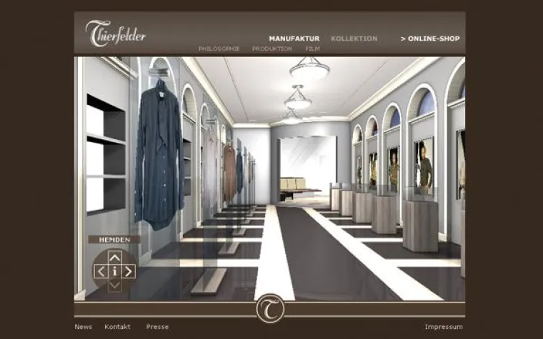 Bild: Das neue Herren-Luxuslabel THIERFELDER startet Internetauftritt mit virtuellem Ladengeschäft