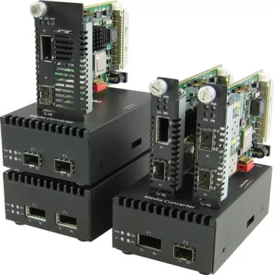 Bild: Perle bringt 10GBASE-T Kupfer zu LWL Medienkonverter auf den Markt