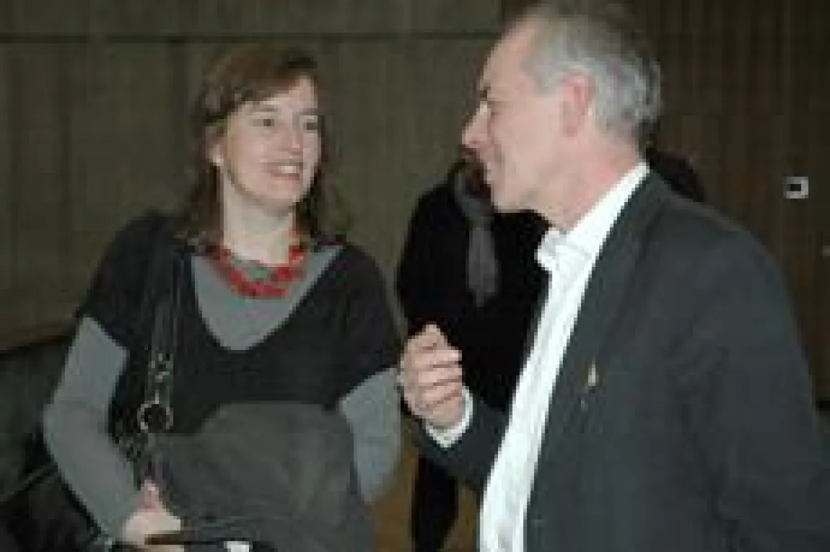 Nathalie de Vries vom niederländischen Büro MVRDV im Gespräch mit Prof. Peter Cheret.