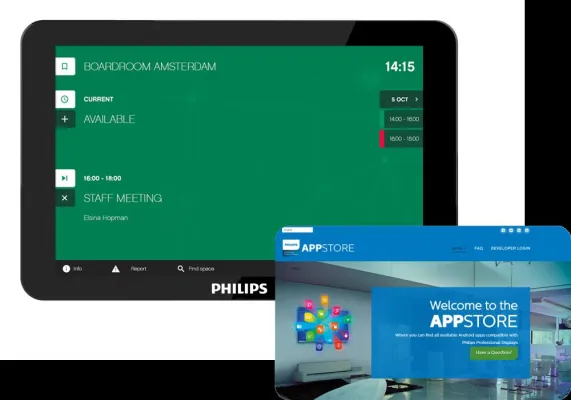 Bild: Philips PDS kündigt Partnerschaft mit GoBright für erweiterte Funktionen zur Verwaltung von Konferenzräumen an
