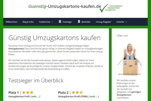 Relaunch von günstig-Umzugskartons-kaufen.de - Interessante Inhalte im neuen Gewand Bild: Relaunch von günstig-Umzugskartons-kaufen.de - Interessante Inhalte im neuen Gewand