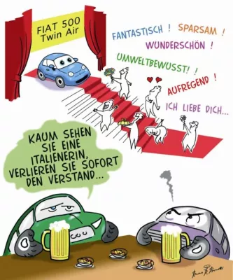 Bild: Va bene?! Italien auf Deutsch. La Germania in italiano – Cartoons aus Italien und Deutschland