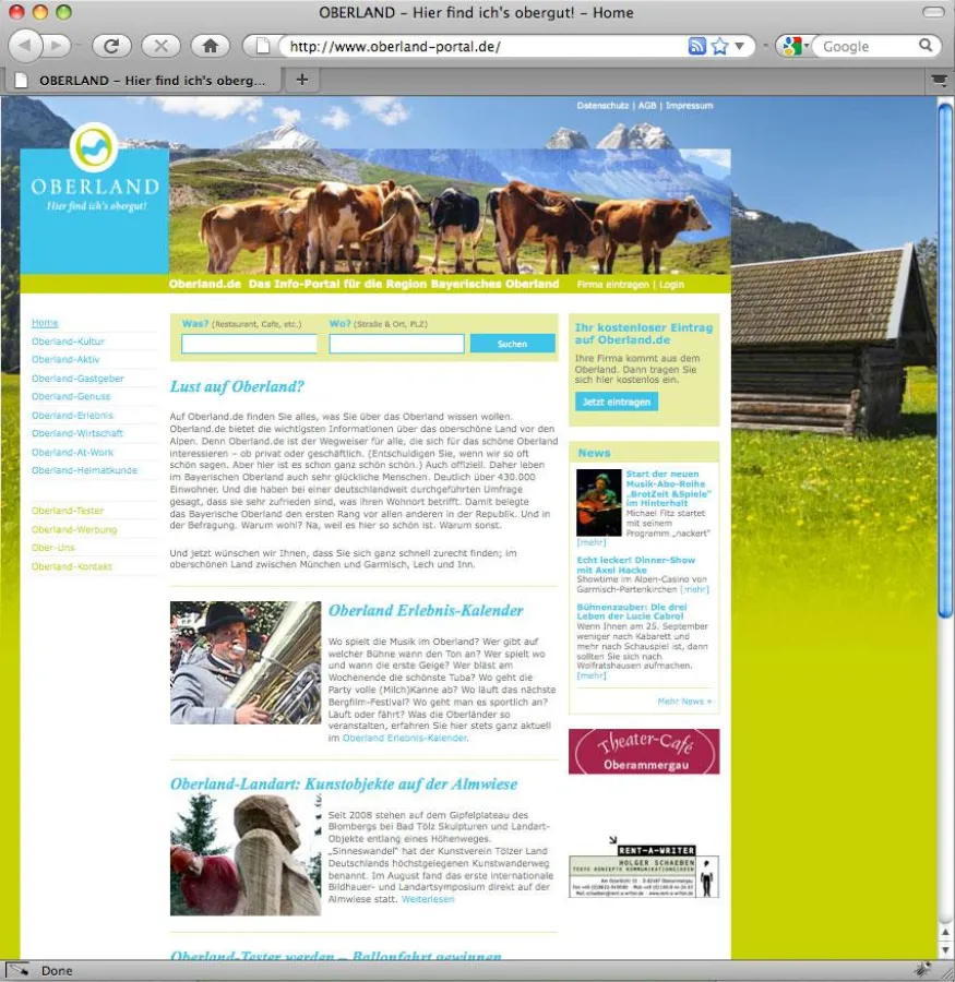 Das neue Oberland-Portal
