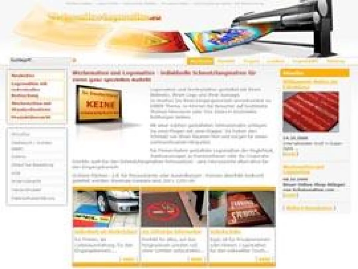 Neuer Anbieter bei individuell bedruckten Matten: www.werbematten-logomatten.eu