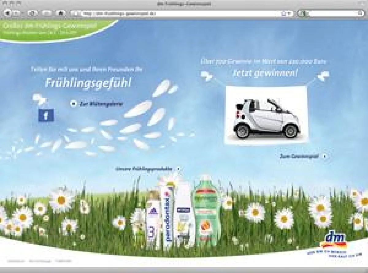 Weitclick sorgt für Frühlingsgefühle bei dm