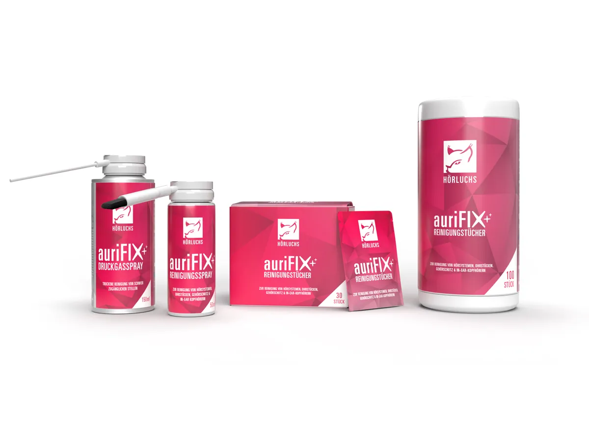 auriFIX Reinigungsserie (© Hörluchs®)