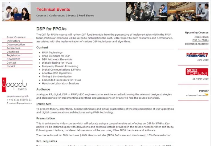 Bild: "DSP for FPGAs" Schulung im Mai 2010 in München