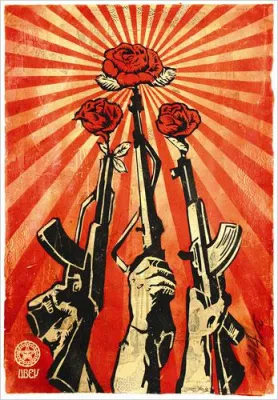 Bild: Galerie Kasten zeigt Shepard Fairey "Guns and Roses"
