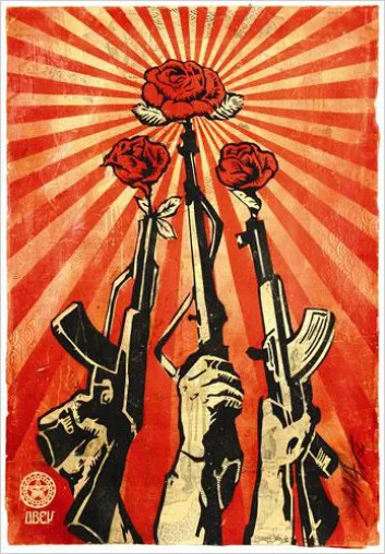 Bild: Galerie Kasten zeigt Shepard Fairey "Guns and Roses"