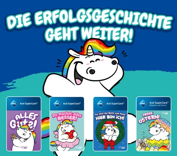 Bild: Starke Marken, starke Partnerschaft – Pummeleinhorn & Aral verlängern ihre Erfolgsgeschichte