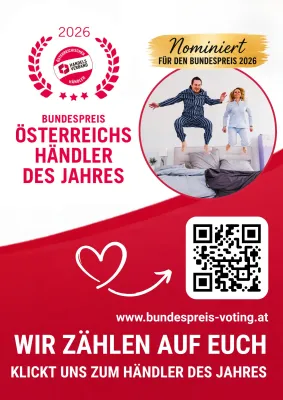 Bild: QUQON für Österreichs Händlerpreis 2026 nominiert: Kremser Schlafmarke ruft zur Abstimmung auf