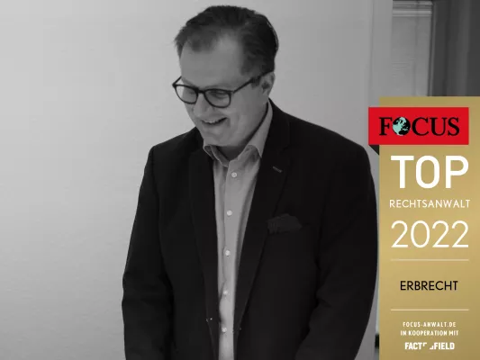 Bild: Dr. Pierre Plottek aus Bochum erneut zum TOP-Anwalt Erbrecht gewählt