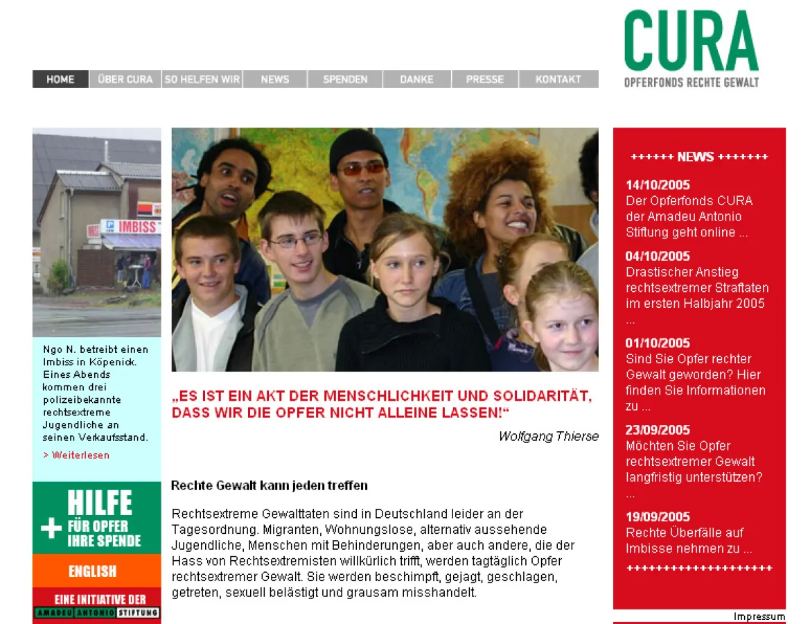 Das neue Portal der CURA Opferfonds