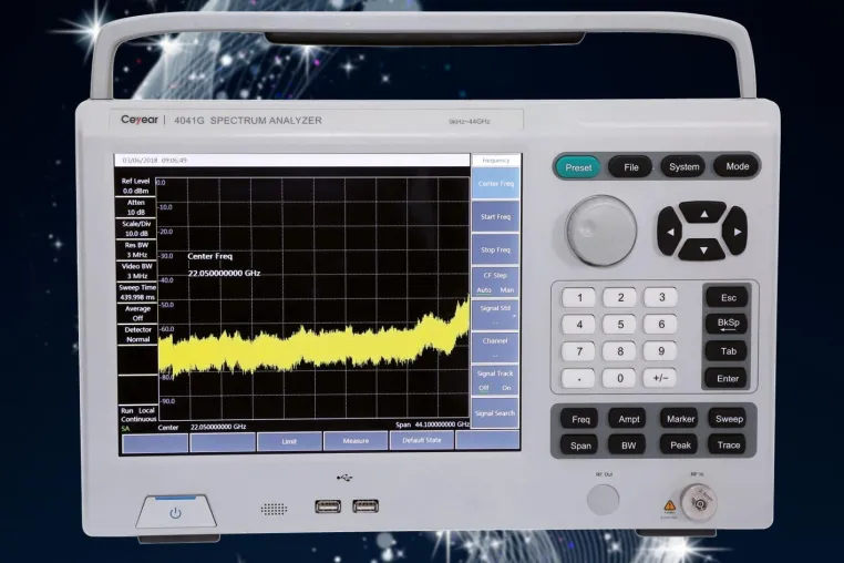 Bild: Die Spektrum-Analysatoren der Ceyear 4041-Serie - Einfach zu bedienen und mit einem Frequenzbereich bis 44 GHz