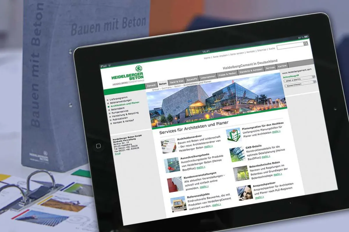 Planerservice für Architekten von Heidelberger Beton www.heidelberger-beton.de/Planerservice