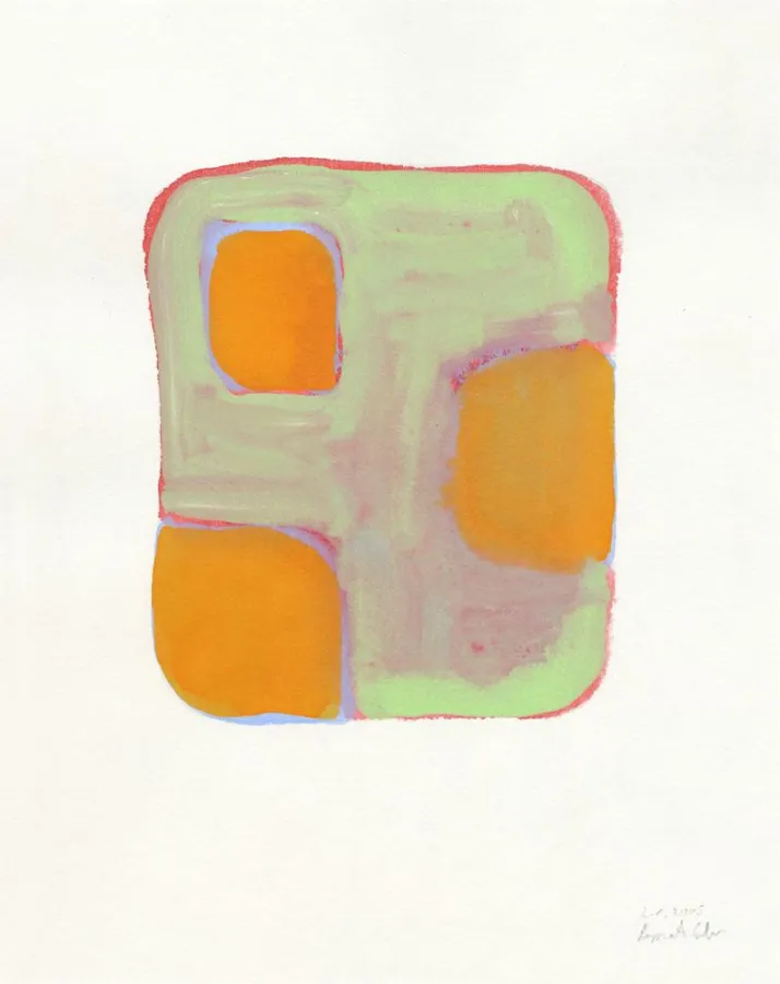Rupert Eder, o.T., 2005, Aquarell auf Arches Papier, 28 x 18 cm
