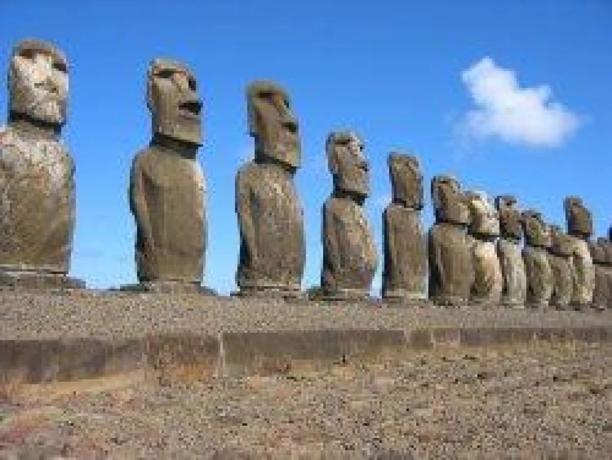 Moai auf rapa Nui